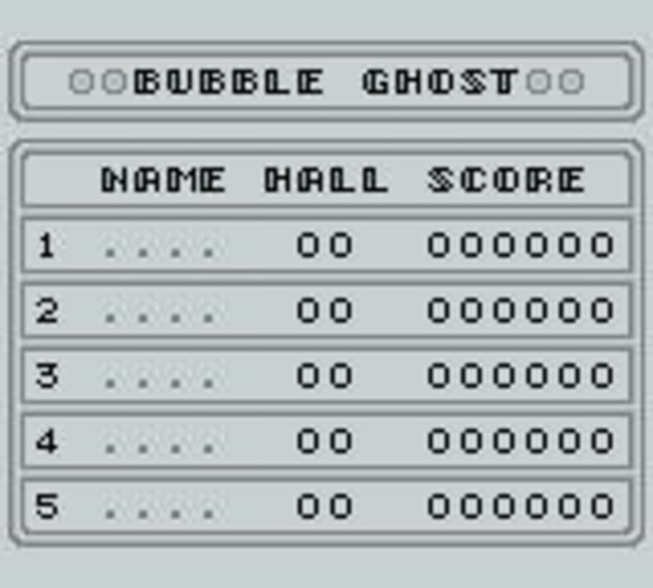 Bubble Ghost Game Boy
