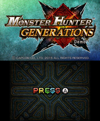 Monster Hunter Generations Special Demo Nintendo 3DS