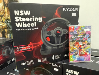 Naujas Nintendo Switch/PC vairas su pedalais. NSW Steering Wheel for Nintendo Switch/PC. Visiškai naujas + Mario Kart 8 deluxe