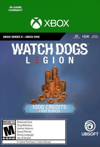 E-shop WATCH DOGS: LEGION - 1100 WD CREDITS PACK Xbox Live Key EUROPE