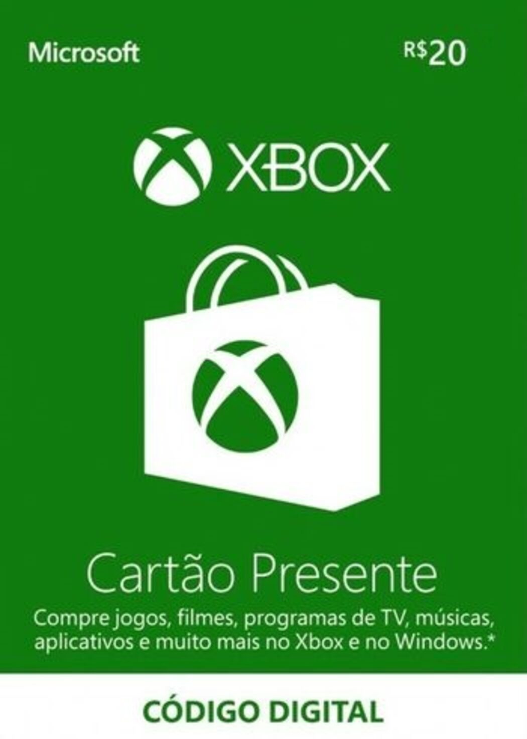 Xbox on sale card 20