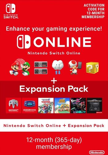 Nintendo Switch Online 12 Month Individual Membership + Expansion Pack eShop Key EUROPE