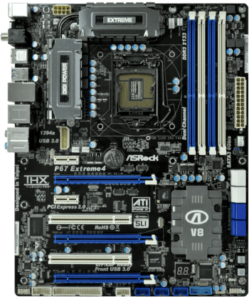 ASRock P67 Extreme 4 (B3) Intel P67 ATX DDR3 LGA1155 3 x PCI-E x16 Slots Motherboard