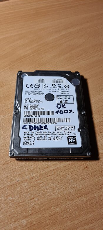 Pirkti Hitachi 640GB HTS547564A9E384