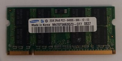 Modulos de memoria DDR2 PC2-6400 a 666 MHz 2 Gb