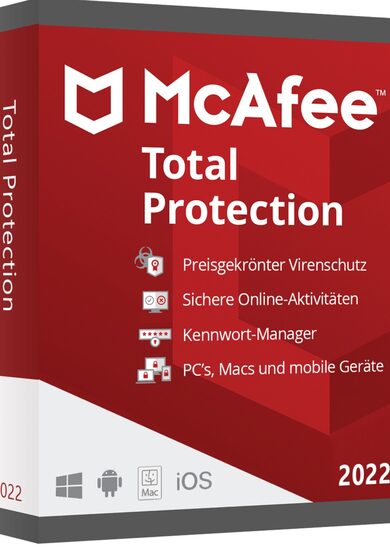 McAfee Total Protection (2022) 5 Device 1 Year Multidevice McAfee Key GLOBAL