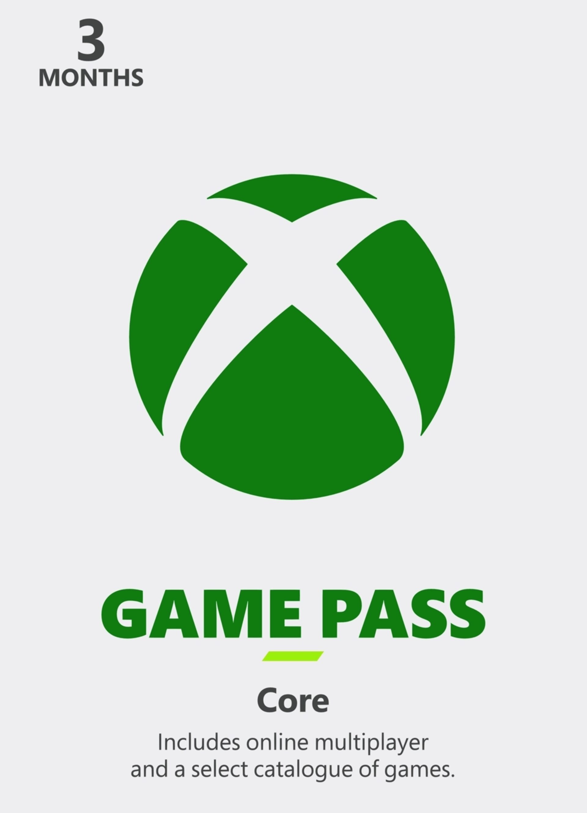 Cheapest Xbox Live Gold - Xbox Game Pass Core 3 Months US