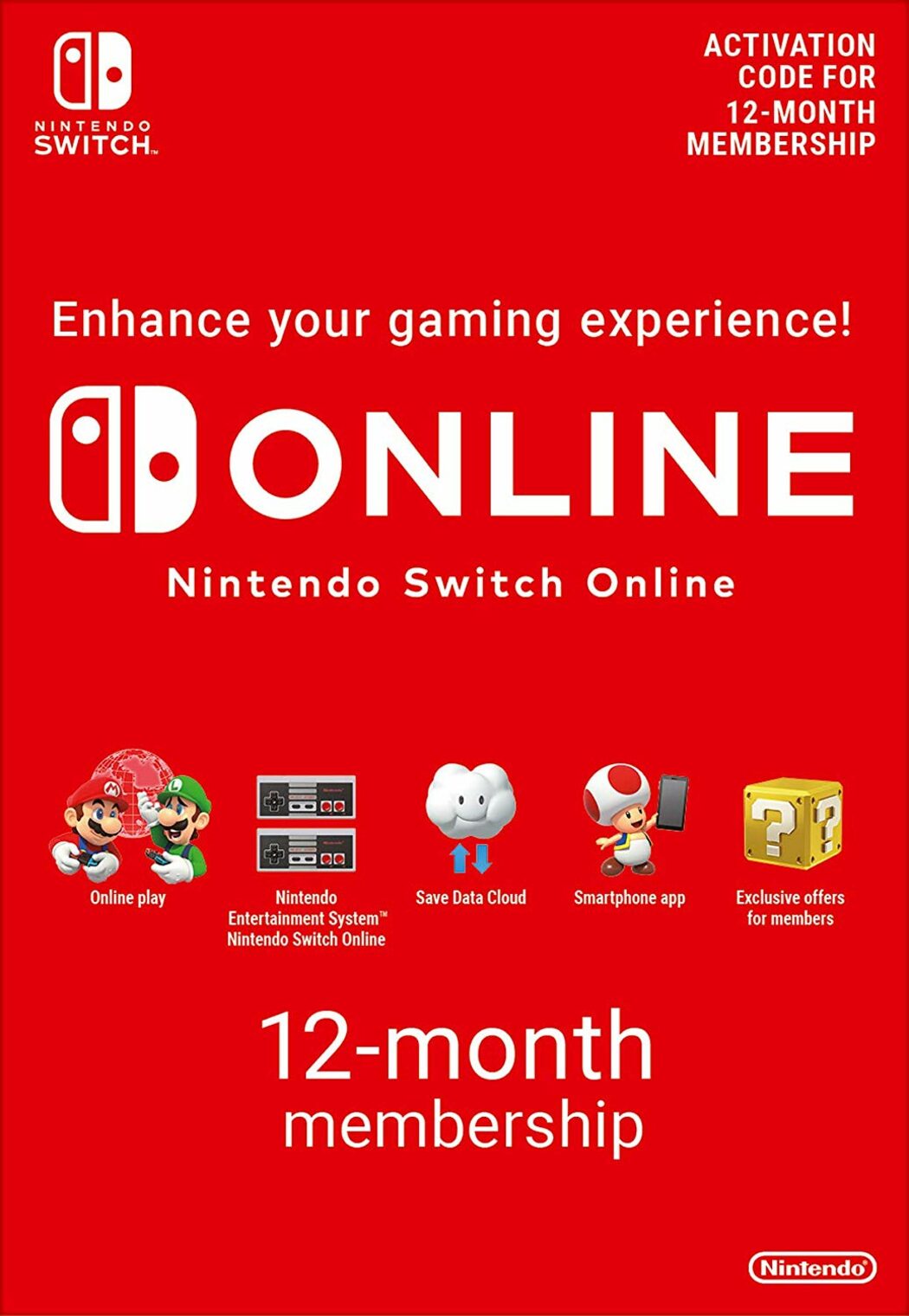 nintendo switch online price 1 year