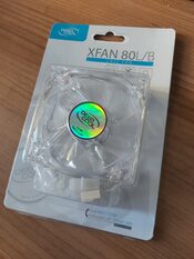 4x Deepcool Xfan 80 mm, transparent frame with blue LED, 3Pin/2pin case ventilation fan