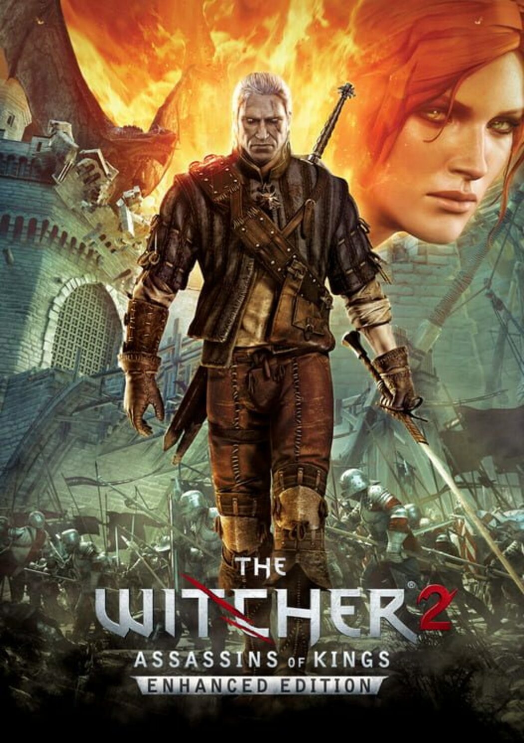 The Witcher 1, 2: Assasins of Kings, 3: Wild Hunt White Wolf Geralt of  Rivia Game CD Project Red