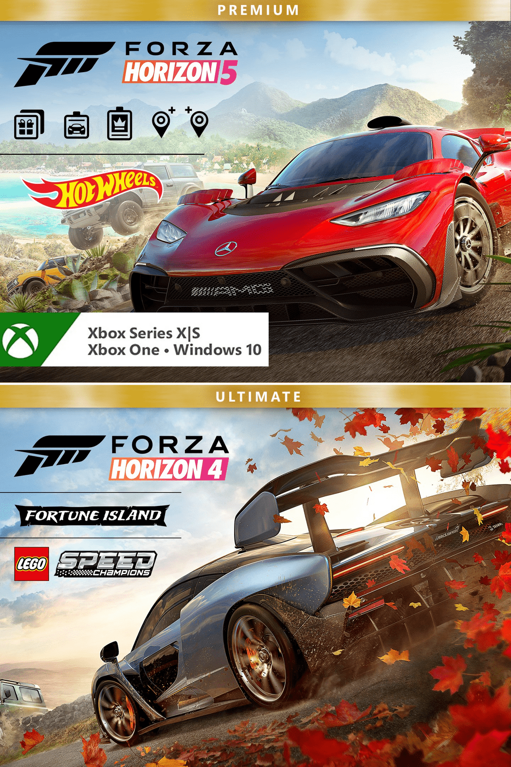 Forza Horizon 5 + 4 Premium Editions Bundle (Xbox One / Series X|S Download  Code)