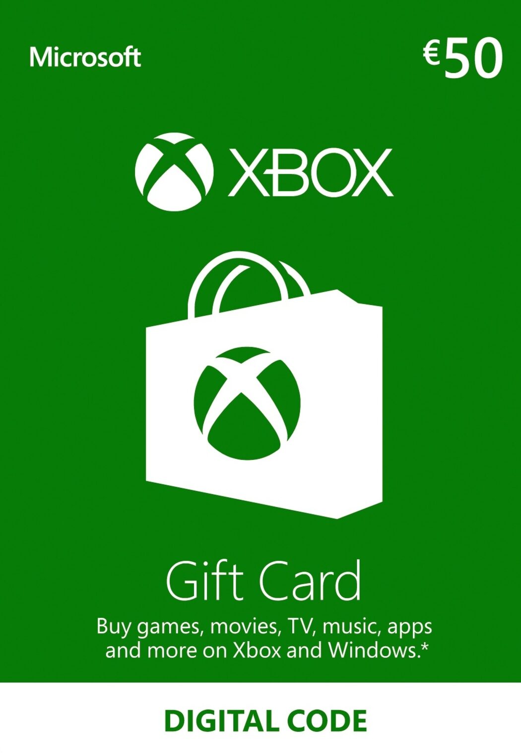 Buy 50 EUR Xbox Live card (50 Xbox code)! Cheap price | ENEBA