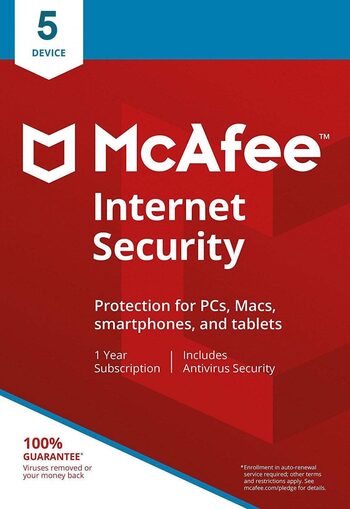 McAfee Internet Security (2021) 5 Device 1 Year Key EUROPE