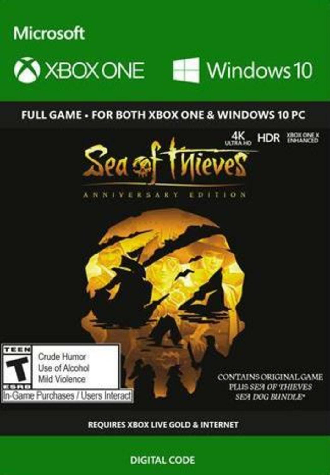 sea of thieves xbox live gold