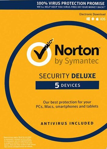 Norton Security Deluxe - 5 Devices - 3 Years - Norton Key EUROPE