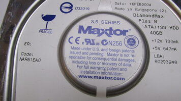 Maxtor DiamondMax Plus 8 ATA/133 HDD 40GB for sale