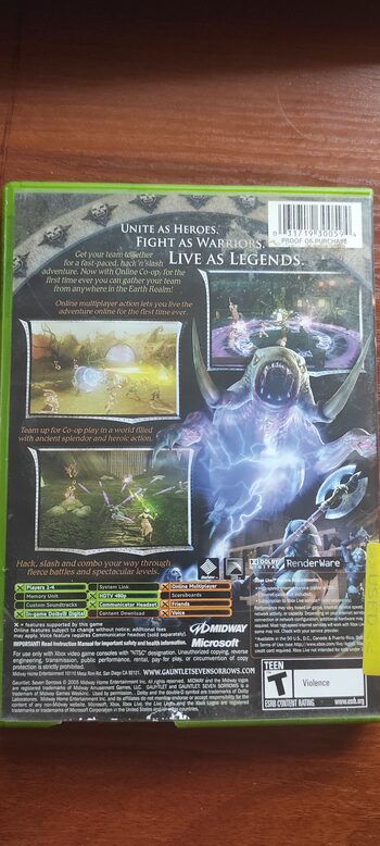 Gauntlet: Seven Sorrows Xbox