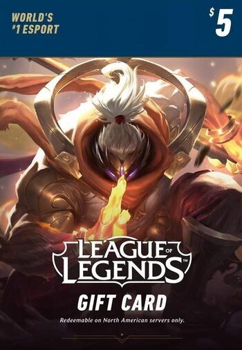 League of Legends Gift Card 5$ - NA Server Only
