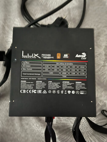 Aerocool LUX RGB 750M (230V EU) ATX 750 W 80+ Bronze Semi-modular PSU