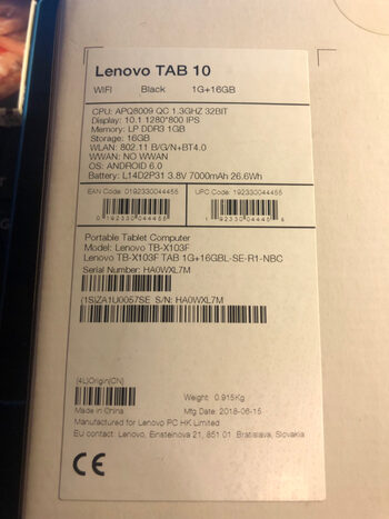 Lenovo Tab X-103F